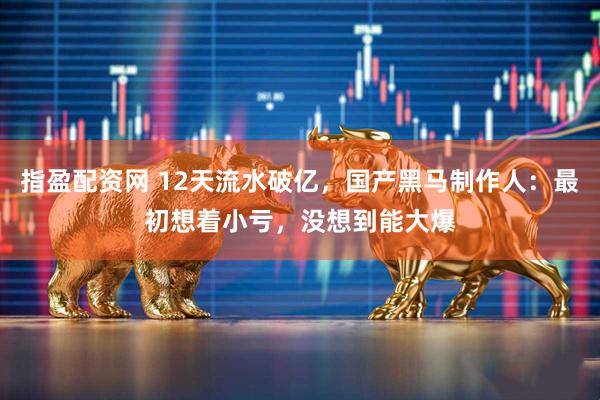 指盈配资网 12天流水破亿，国产黑马制作人：最初想着小亏，没想到能大爆